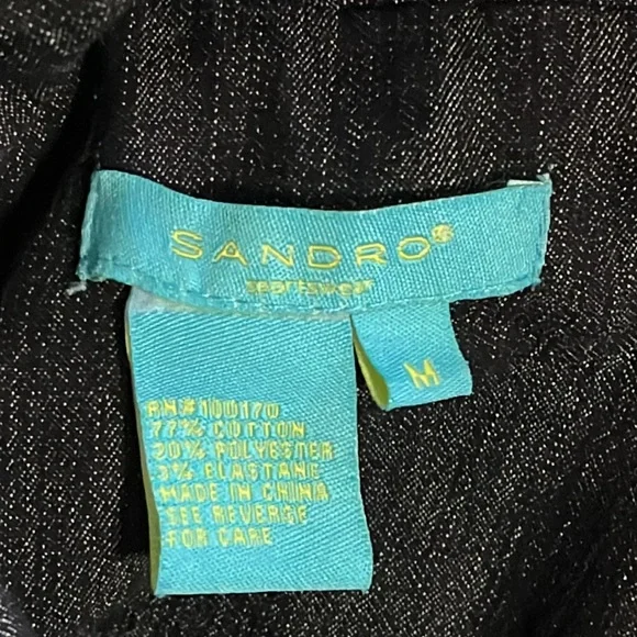 Sandro Cropped Denim Jacket - Picture 12 of 14